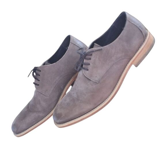 Fabio De Luca Derby Shoes Leather Nubuck Brown Vera Pelle Vero Cuoio Mens 9.5 - Picture 5 of 13